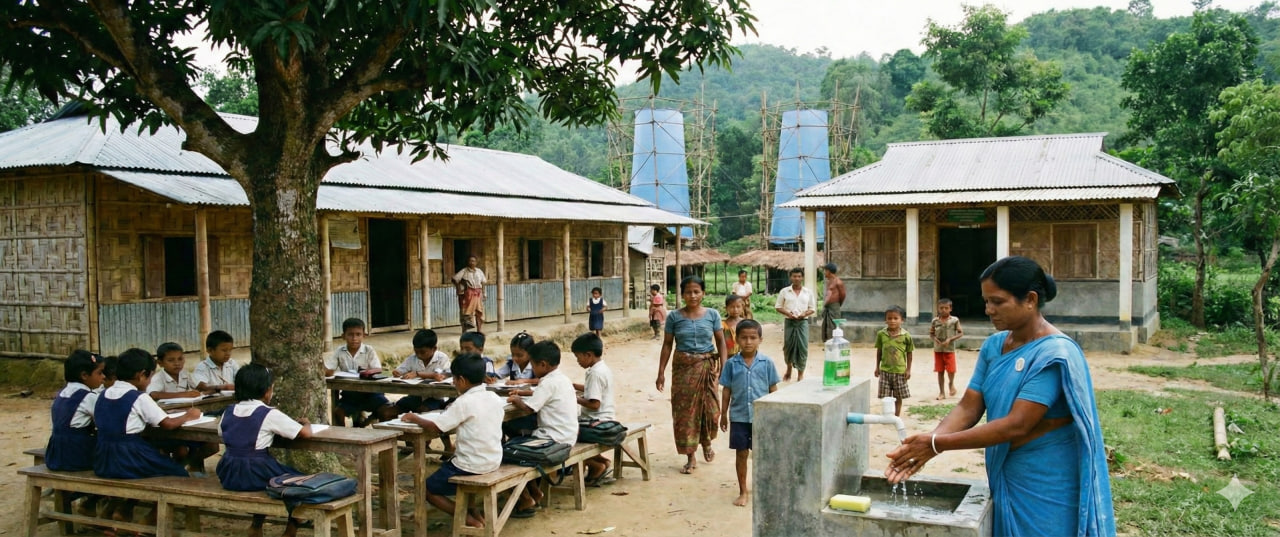 Schools and clinics with clean water